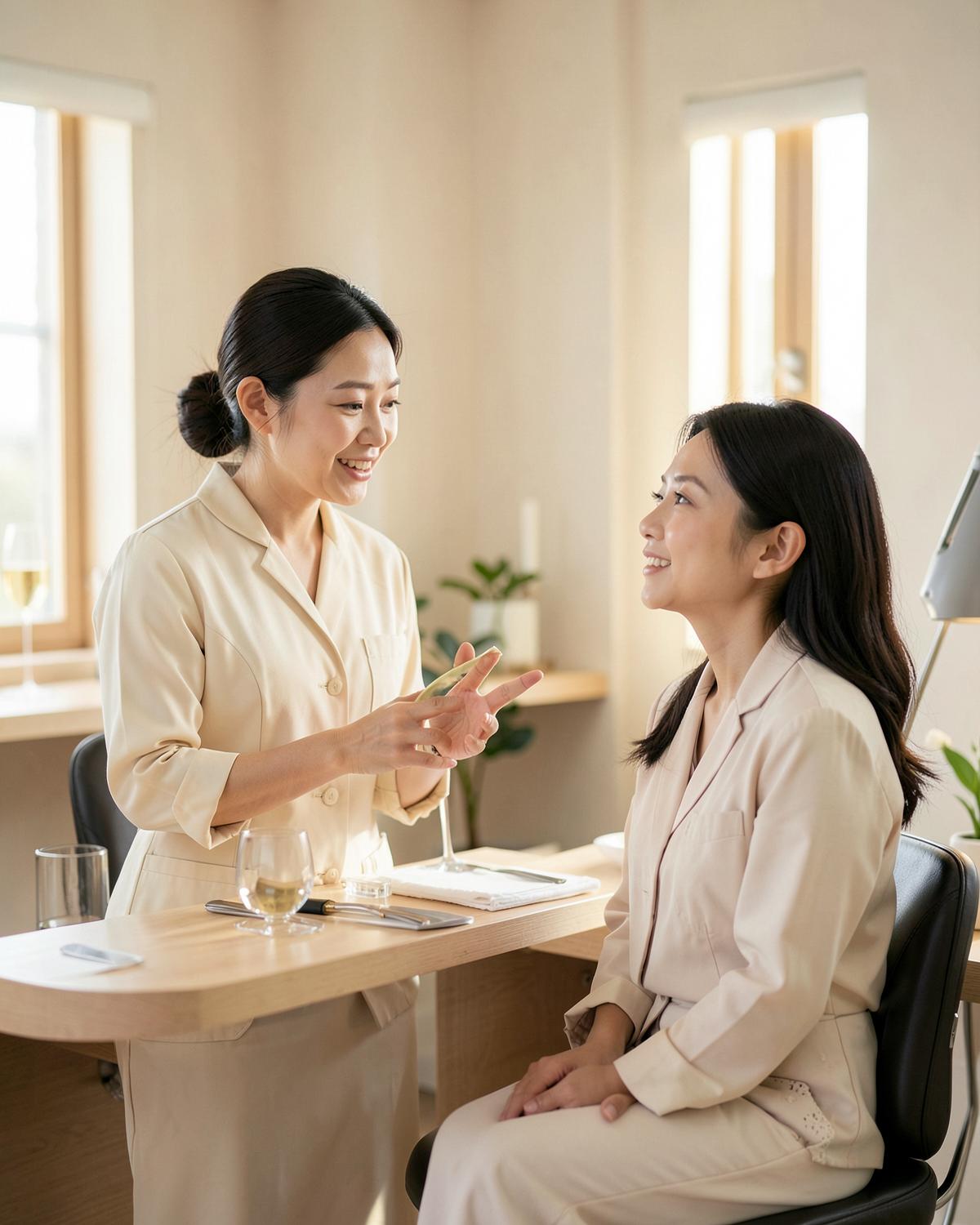 A warm, personal consultation at SKYE Aesthetics